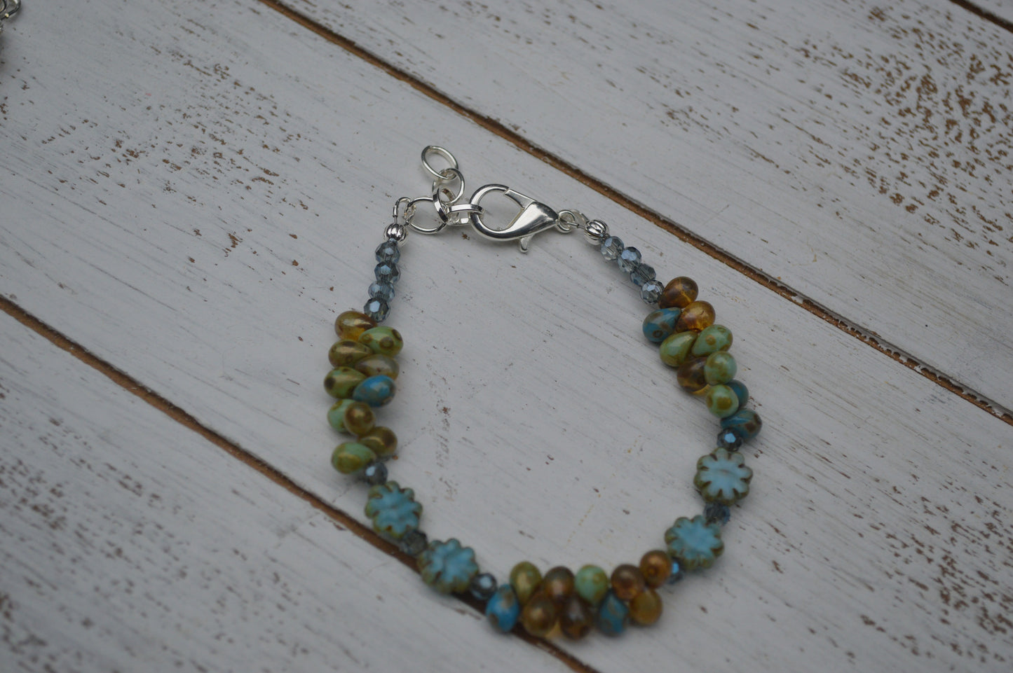 Czech Glass Flower Bracelet