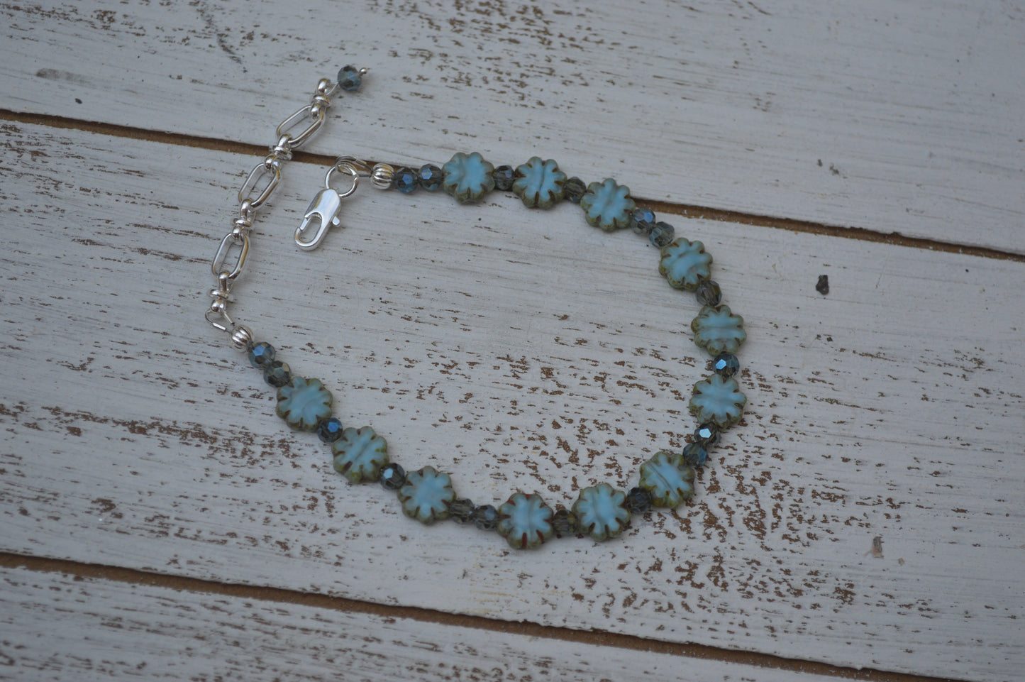 Czech Glass Flower Bracelet