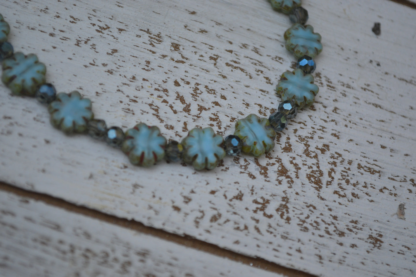 Czech Glass Flower Bracelet
