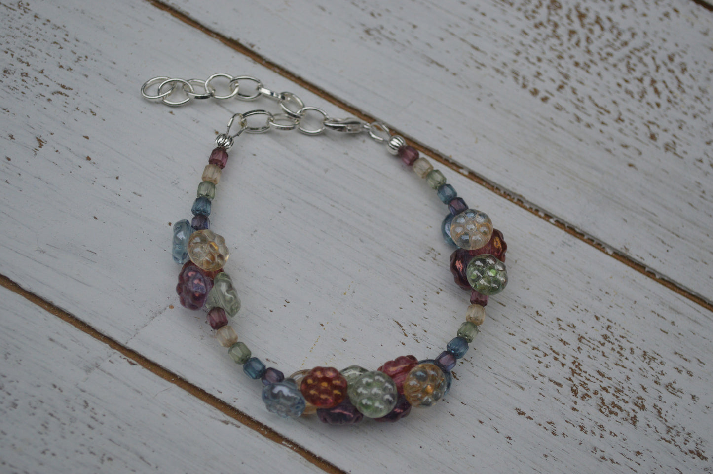 Czech Glass Flower Bracelet