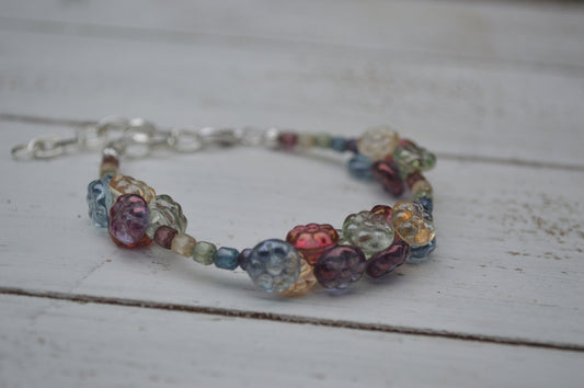 Czech Glass Flower Bracelet