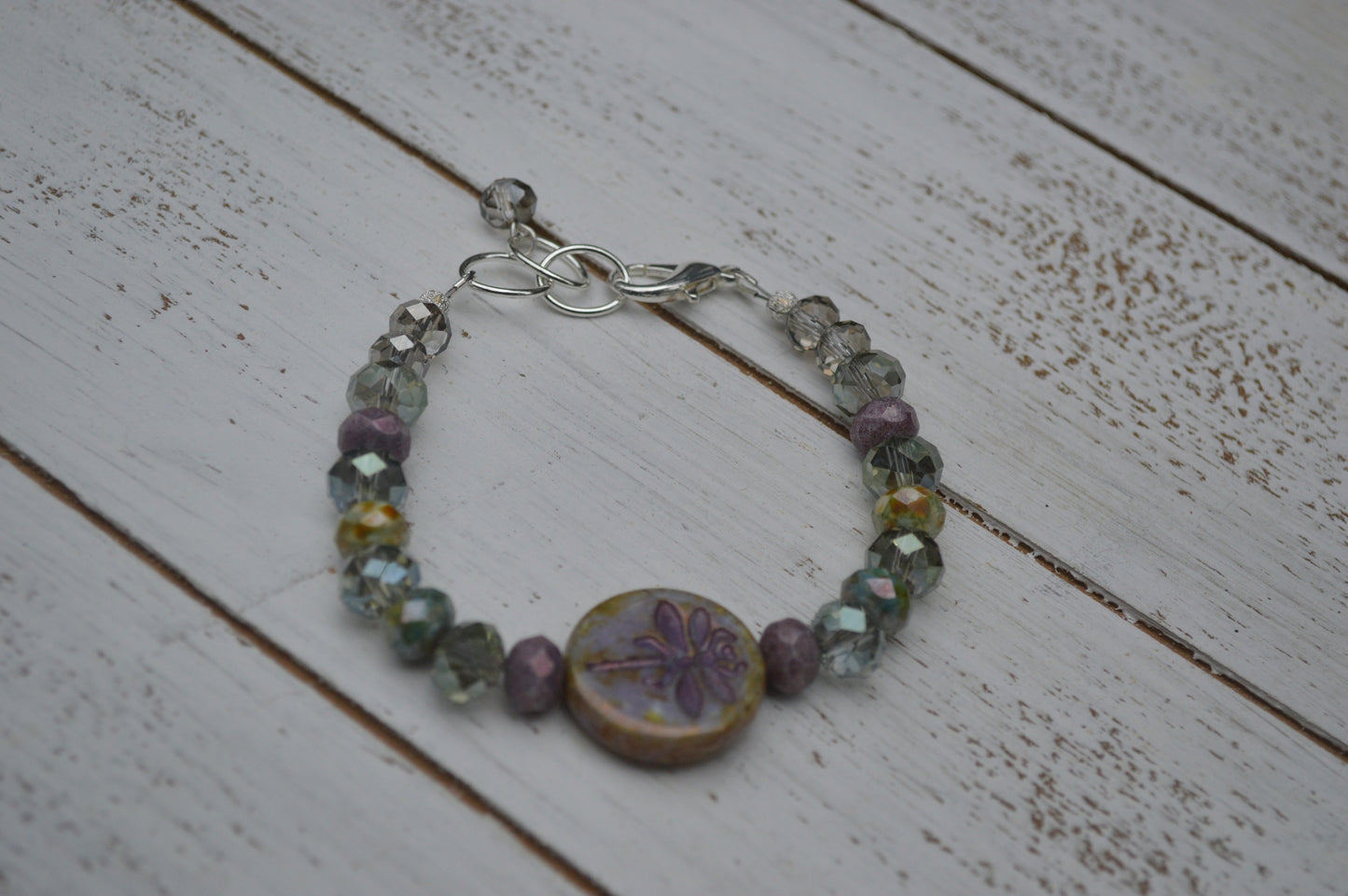 Czech Glass Dragonfly Bracelet