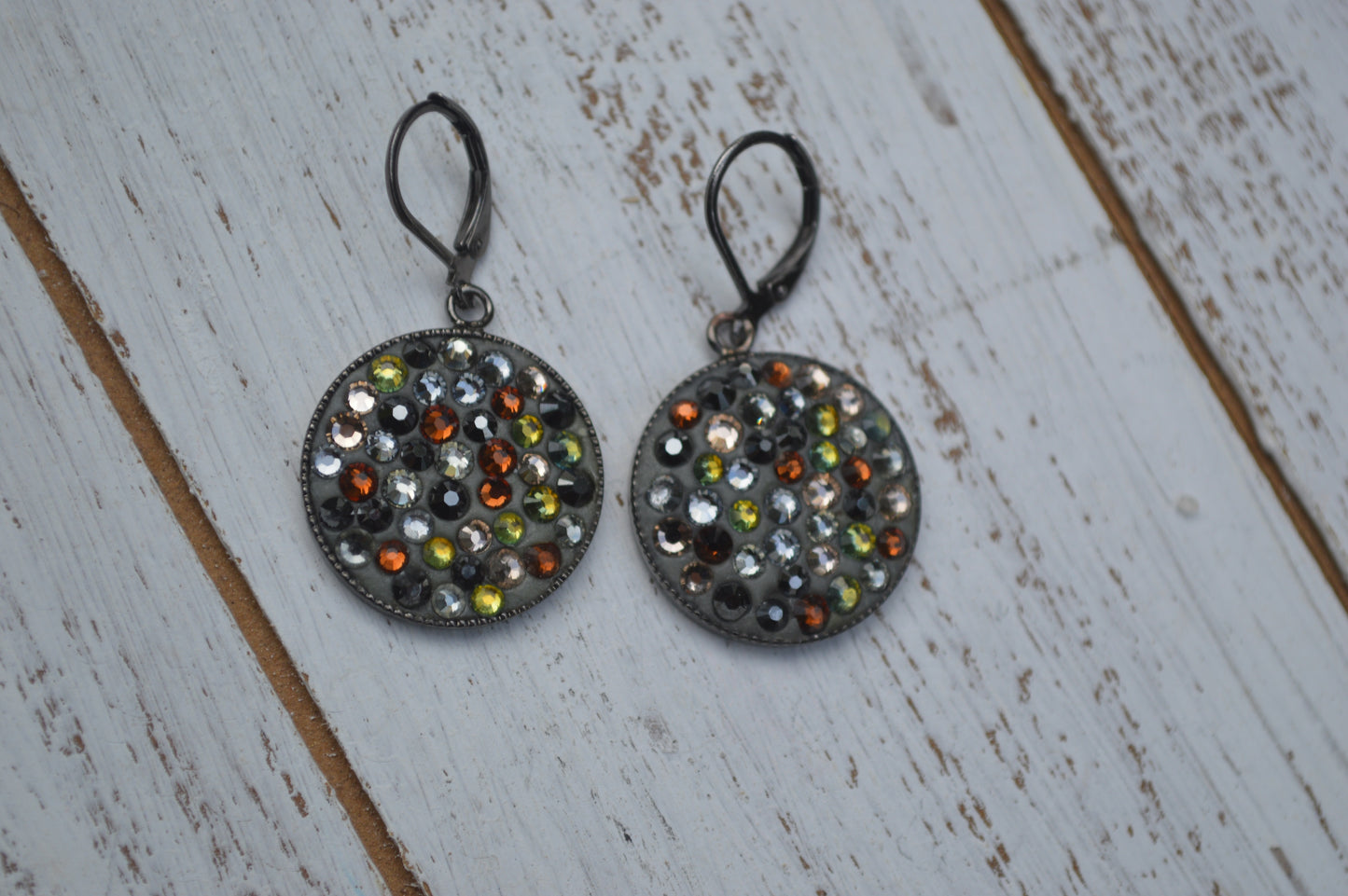 Graphite Swarovski Earrings